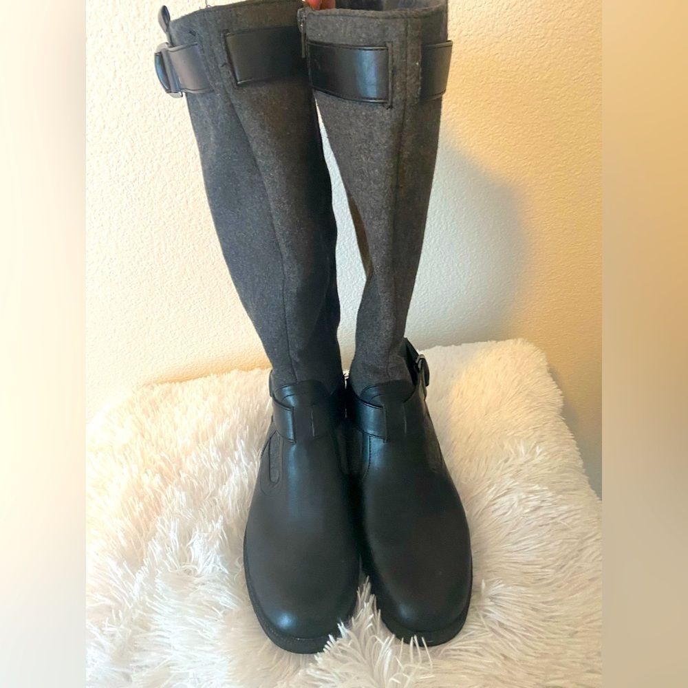 AEROSOLS like brand new leather and flannel talk riding boots!